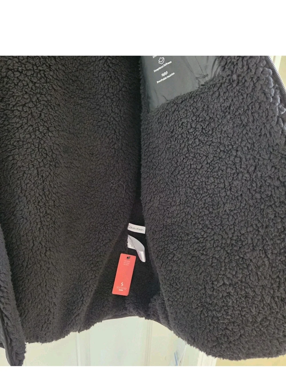 Calvin Klein Black Sorona Aura 7 Degrees Warmth Water Resistant Fleece Mens XL